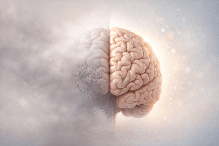 brain fog illustration showing mental clarity and memory focus