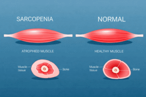 Muscle loss and sarcopenia linked to mitochondrial function and aging energy